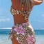 Bộ đồ bơi nữ họa tiết da báo in hoa Bộ ba mảnh Bikini gợi cảm