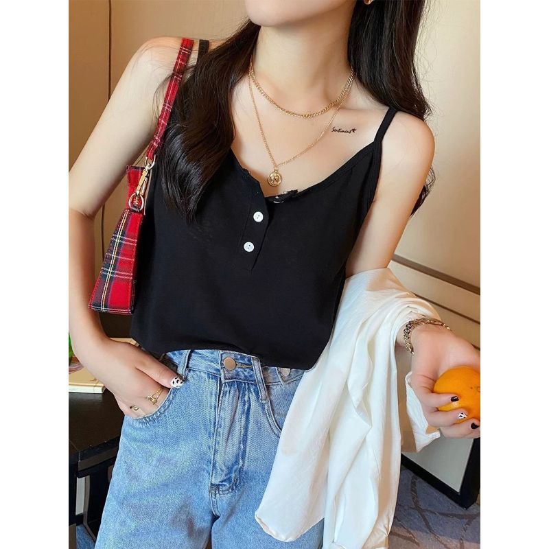 Camisole nút phong cách bông tuyết mới, chất liệu mỏng nhẹ, size đa dạng