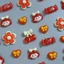 Set Charm Đỏ Trong Suốt Cute – Cherry, Kẹo, Hoa, Bé Gái Dễ Thương, Phụ Kiện DIY Trang Trí dép đáng yêu