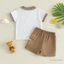 Bộ trang phục mùa hè cho bé trai Áo thun thêu gấu ngắn tay + Quần Short Bộ quần áo trẻ mới biết đi