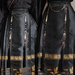 Thắt lưng báo chí ve áo phong cách cổ điển Hanfu - Thời trang thoáng mát