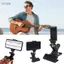 Toyuvn Toyuvn Funien Metal Guitar Bass Giá đỡ điện thoại phát sóng trực tiếp Giá đỡ đầu đàn Ukulele Phù hợp với điện thoại di động Chiều rộng 5,5cm-7,5cm Xoay 360 Đầu nối máy ảnh phổ thông + Nhựa