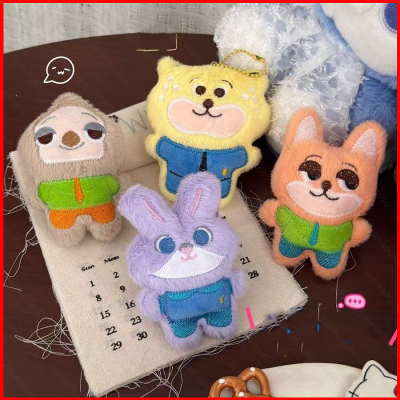 SQ5 Zootopia Judy Nick Sang Trọng Đồ Chơi Thỏ Dễ Thương Cáo Squeaky Búp Bê Nhồi Bông Móc Khóa Túi Charm QS5