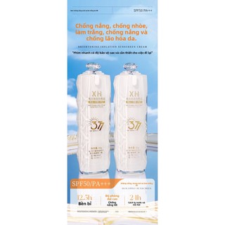 Qingliya Kem chống nắng 3 trong 1 SPF50+ PA++++ 377 Trắng, cách ly, chống tia cực tím, chống mồ hôi