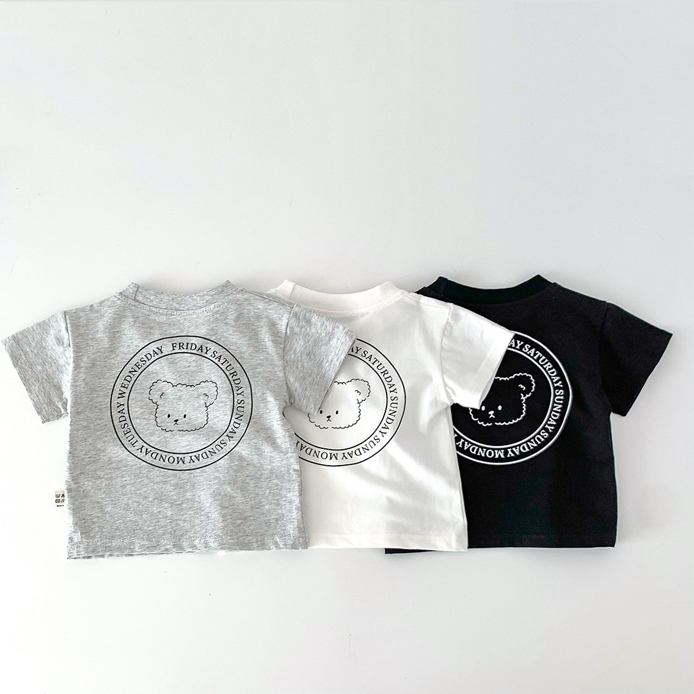 Áo Thun Trẻ Em Áo Phông Trẻ Em Friday Họa Tiết Gấu Koala Con Dấu Tròn Cotton Mềm Mịn Unisex 6M-5T - NUGGAP