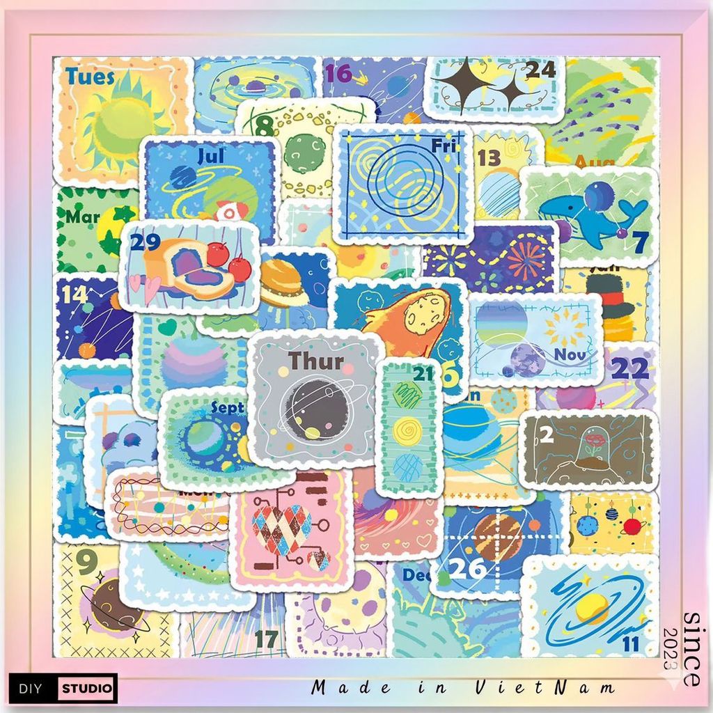 100 sticker các loại tem phiên bản hoạt hình dễ thương trang trí dụng cụ đồ dùng chống nước tốt