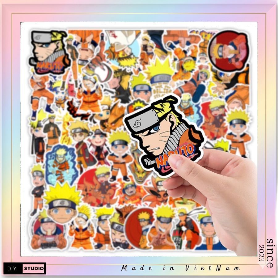 Set 100 sticker hình dán graffiti anime hoạt hình nhật bản naruto chỉ riêng naruto thôi nha