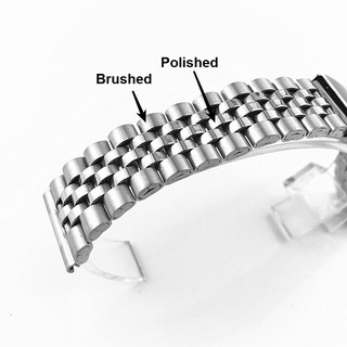 Dây đeo đồng hồ bằng thép không gỉ Jubilee 18mm 20mm 22mm cho SEIKO Diver Lặn SKX007 SNX Vòng đeo tay đồng hồ nam nữ thay thế Kim loại Bạc 5 hạt Dây đeo đồng hồ