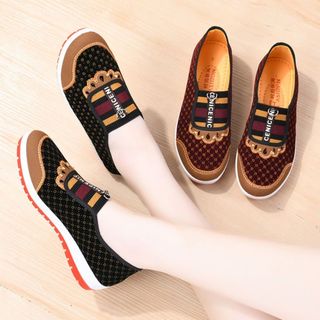 Giày vải Bắc Kinh cũ NOOKSTORY, Giày vải miệng tròn thông thường, Giày đế bằng thông thường thoáng khí Bắc Kinh cũ Xuân Thu Đông