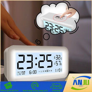 Đồng Hồ Báo Thức Kỹ Thuật Số - Đo Nhiệt Độ, Độ Ẩm, Màn Hình LED Sắc Nét, Báo Thức Kép