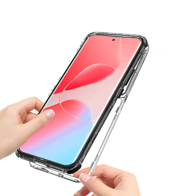 Dành Cho Infinix Hot 60 Pro + 4G X6886 Ốp Lưng Trong Suốt Khung Trước Acrylic Silicon Cứng Chống Sốc