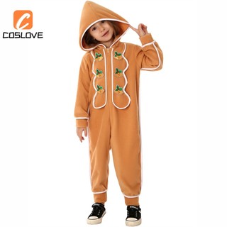 Lễ Kỷ Niệm Năm Mới Bánh Gừng Người Cosplay Quần Áo Trọn Bộ Trang Phục Trang Phục Cho Trẻ Em Áo liền quần Tiệc Gia Đình Cosplay