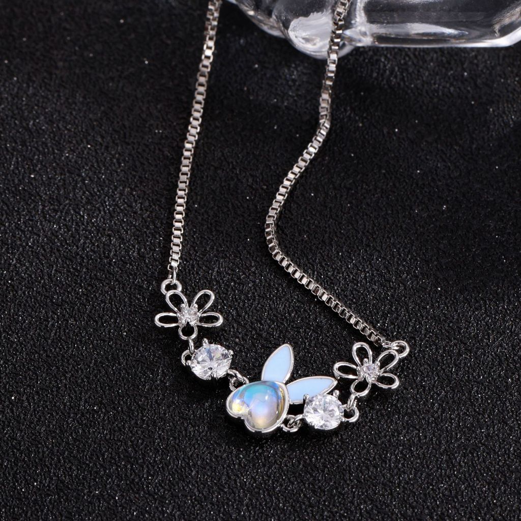 Vòng tay thỏ dễ thương Zircon đa năng đơn giản