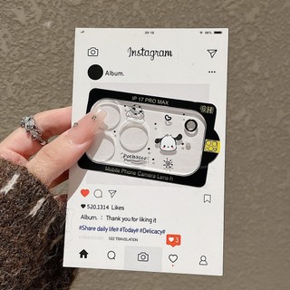 Phim hoạt hình Love Wave Dot Expression Lens Film cho iPhone17 Pro 17 Pro Max Vỏ bảo vệ ống kính tích hợp trong suốt chống sốc