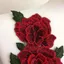 BRBRAA Hoa Hồng Miếng Dán, Hoa Thêu Màu Đỏ Hoa Táo, Thời Trang Thanh Lịch 24 * 12CM Thêu Sửa Chữa Miếng Dán Đầm Mũ Túi Quần Jean Táo