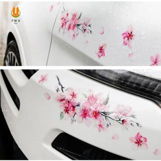 Nhãn dán xe hoa anh đào màu hồng - Decal che vết xước cho xe