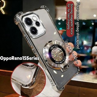 Ốp Mềm Oppo Reno 16F Cho Oppo Reno 16 15 14 Pro 14Pro 14F 15FS Reno15ProMini Max 5G Vỏ Chống Sốc Thạch Trong Suốt Có Giá Đỡ Từ Tính Dày Túi Khí Ốp Lưng Điện Thoại