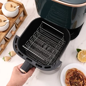 Yoo 2 Bộ Giá Nướng Inox Cho Nồi Chiên Không Khí Lò Nướng Tiết Kiệm Không Gian Thiết Kế Nhiều Lớp Đồng Nhất Nấu Ăn Hoàn Hảo Cho Hom