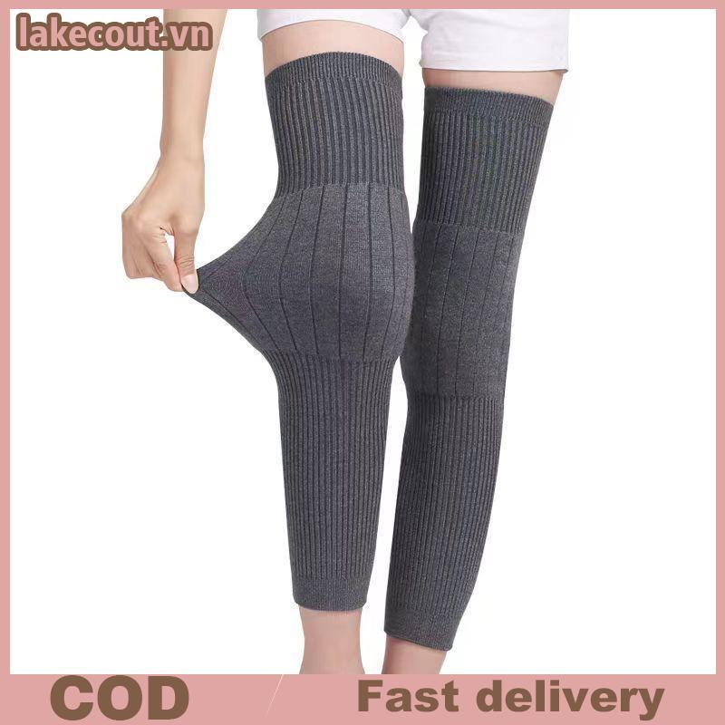 Cặp len kneepad đen/xám chất lượng cao cashmere, bảo vệ và giữ ấm đầu gối hiệu quả