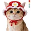 LAKAM Puppy Kittens Mũ dệt kim, Mũ mèo thủ công ngộ nghĩnh, Đạo cụ chụp ảnh thời trang Mũ thú cưng đàn hồi tinh tế