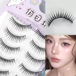 IOIIK 5 cặp-- Nhóm mi ướt của trẻ em Hàn Quốc Fairy - Một gốc cứng toàn bộ có thể được tái sử dụng - Những người mới đến Big Eye Doll Eyelash