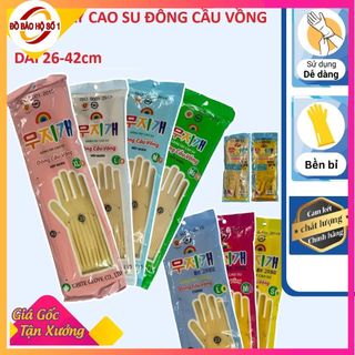 Găng tay cao su Đông Cầu Vồng đủ size S, M, L, găng tay cao su rửa chén, rửa bát, găng tay cầu vồng