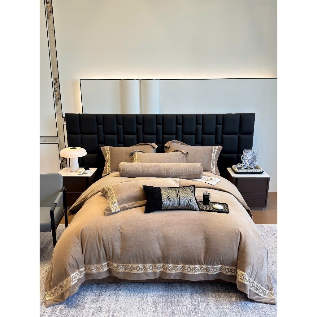 Set chăn ga 5 món chần bông nỉ nhung Memminbedding Luxury dày dặn, ấm áp, đẳng cấp sang trọng, tinh tế - Tổng hợp 68