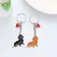HFTOY Kawaii Dễ Thương Dachshund Móc Khóa Hoạt Hình Sáng Tạo Kim Loại Mặt Dây Chuyền Chó Móc Khóa Túi Trang Trí Cho Cặp Đôi Quà Tặng ~