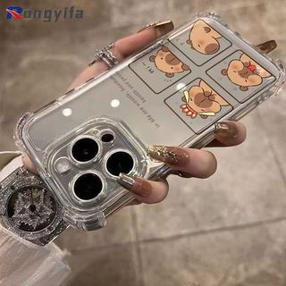 Ốp Điện Thoại Capybara Dễ Thương Cho Realme 16 Pro + 15T 15X 15 14 13 12 11 14X 12 11X 10T 10 10S 9 Pro Plus Lite 9i Pro 5G 4G Vỏ Mềm Trong Suốt Bốn Góc Hoạt Hình
