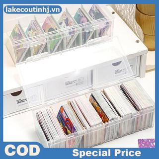Lu Mới Trong Suốt Nhựa Hộp Bảo Quản Thẻ Tổ Chức Hộp Phân Loại Văn Phòng Phẩm tinhj