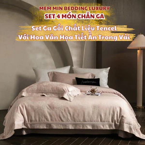 Set vỏ chăn tencel cao cấphọa tiết ẩn trong vải, thể hiện phong cách quý tộc sang trọng Memminbedding luxury