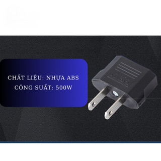 Ổ Chuyển Đổi Phích Cắm mã P6 Từ 2 Dẹt Chân Sang 2 Chân Tròn,Cục chuyển đổi đầu cắm điện 2 Chấu Nguồn 220V，Cho sạc điện t