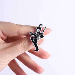 'Black Parade 'Skeleton Men Trâm Gothic Retro Skeleton Soldier Huy hiệu Ba lô Pin Phụ kiện Quà tặng cho những người yêu bóng tối
