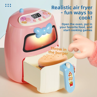 Mini Air Fryer Dễ Thương Vui Chơi Nhà Mô Phỏng Phiên Bản Mini Thực Phẩm Trẻ Em Nhà Bếp Handmade Đồ Chơi diy