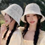 Mũ ngư dân MERIGGIARE, Mũ chống nắng dệt kim có thể gập lại, Mũ chống nắng vành rộng thoáng khí thời trang Mùa hè