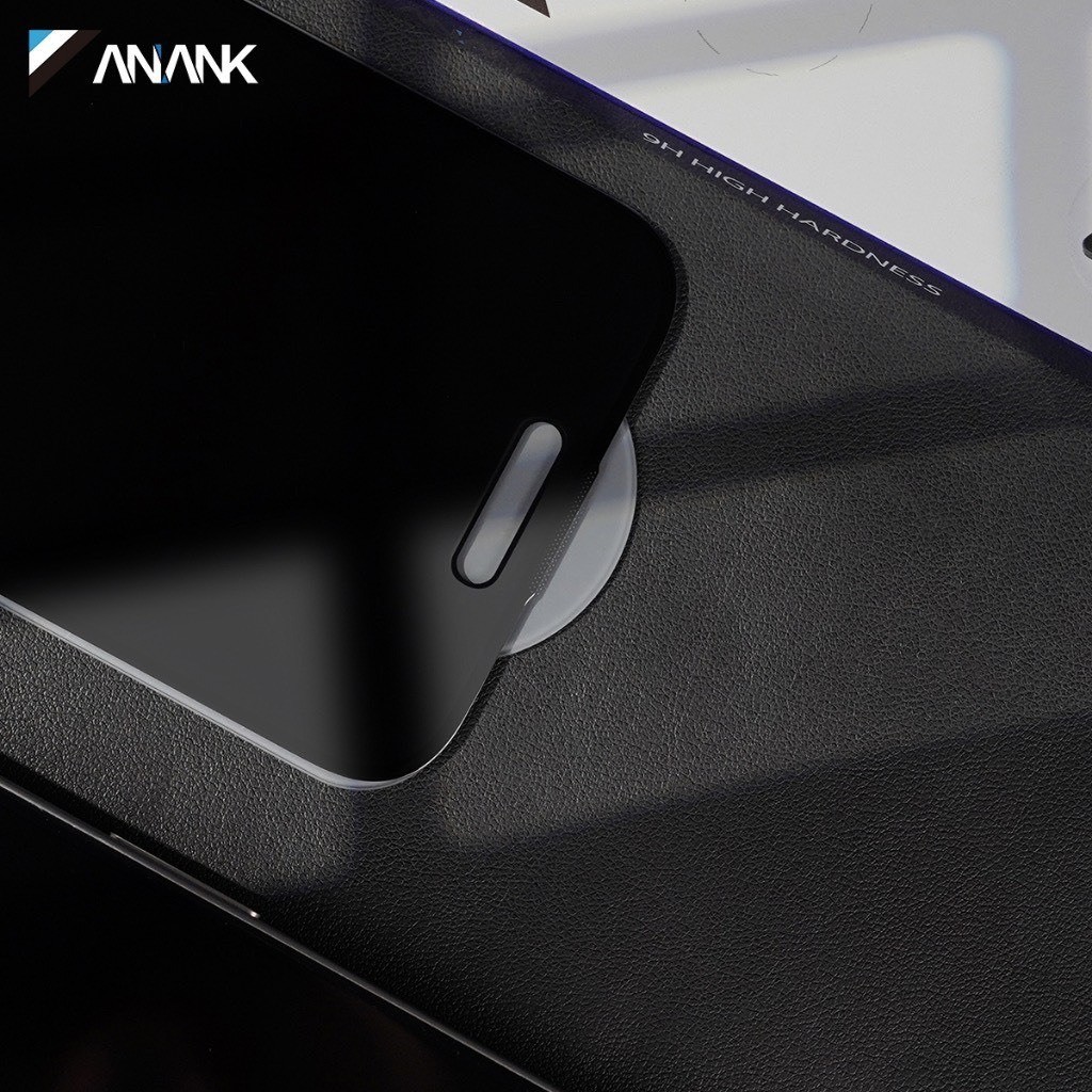 [Chính Hãng] Kính Cường Lực ANANK Bản Trong Suốt Viền Đen & Chống Nhìn Trộm 360 Độ Cho iPhone 12 Đến 17 Pro Max