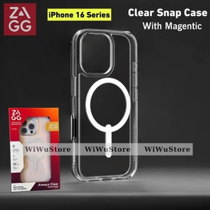 Ốp Lưng Trong Suốt Chống Sốc ZAGG Clear Snap Magnetic Case Cho iPhone 17 Pro Max 16 Plus