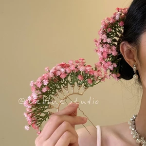 Mới Kẹp Tóc Gypsophila Mô Phỏng Hoa Phong Cách Trung Hoa