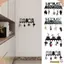 Giá đỡ chìa khóa CHEESELY, Phụ kiện kim loại Móc chìa khóa, có ốc vít Giá đỡ chìa khóa treo tường màu đen Trang trí nhà cửa
