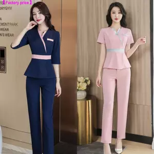 Trung tâm sức khỏe Quần bé gái Mùa hè Phong cách mỏng Câu lạc bộ trị liệu chân Cửa hàng tắm chân Quần áo kỹ thuật viên Quần áo bảo hộ lao động Giảm tuổi thoáng khí