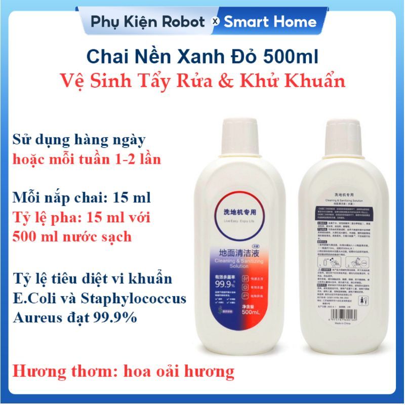 Nước Lau Sàn Cho Máy Hút Bụi Lau Nhà Khô Ướt Tineco & Các Hãng Khác, Chai 500ml, Hàng Nội Địa Trung, Hương Hoa Oải Hương