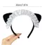 Băng đô tai mèo PYCOU, Vòng buộc tóc bằng vải Polyester Gothic phong cách Nhật Bản, Đạo cụ chụp ảnh ngọt ngào Mũ lưỡi trai xù Hội nghị Anime