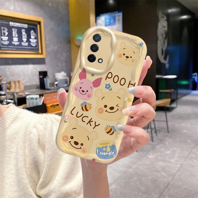 Ốp Silicon Hoạt Hình Cho OPPO A74 A95 F19 F19S Reno 6 Lite 4G Bảo Vệ 3D TPU Mềm Winnie the Pooh Vỏ Điện Thoại Chống Sốc
