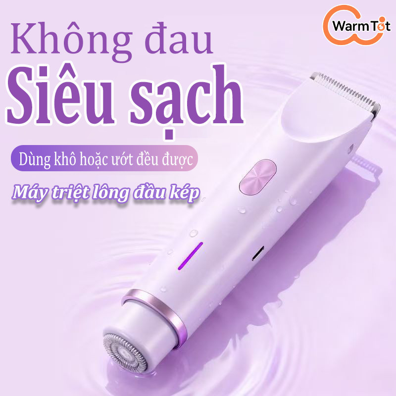 Máy triệt lông đa năng, thiết kế hai đầu,sử dụng được cho toàn thân và vùng kín, an toàn, chống nước, dễ mang theo