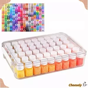 Hộp lưu trữ hạt CHEESELY Perler, có nắp hộp đóng gói hạt Perler chống bụi, Chai lưu trữ hạt dung tích lớn trong suốt Dụng cụ tổ chức tại nhà
