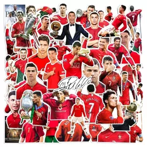 NAMA Gói 50 Ronaldo Graffiti Dán Đề Can PVC Chống Thấm Nước Cho Laptop Ván Trượt