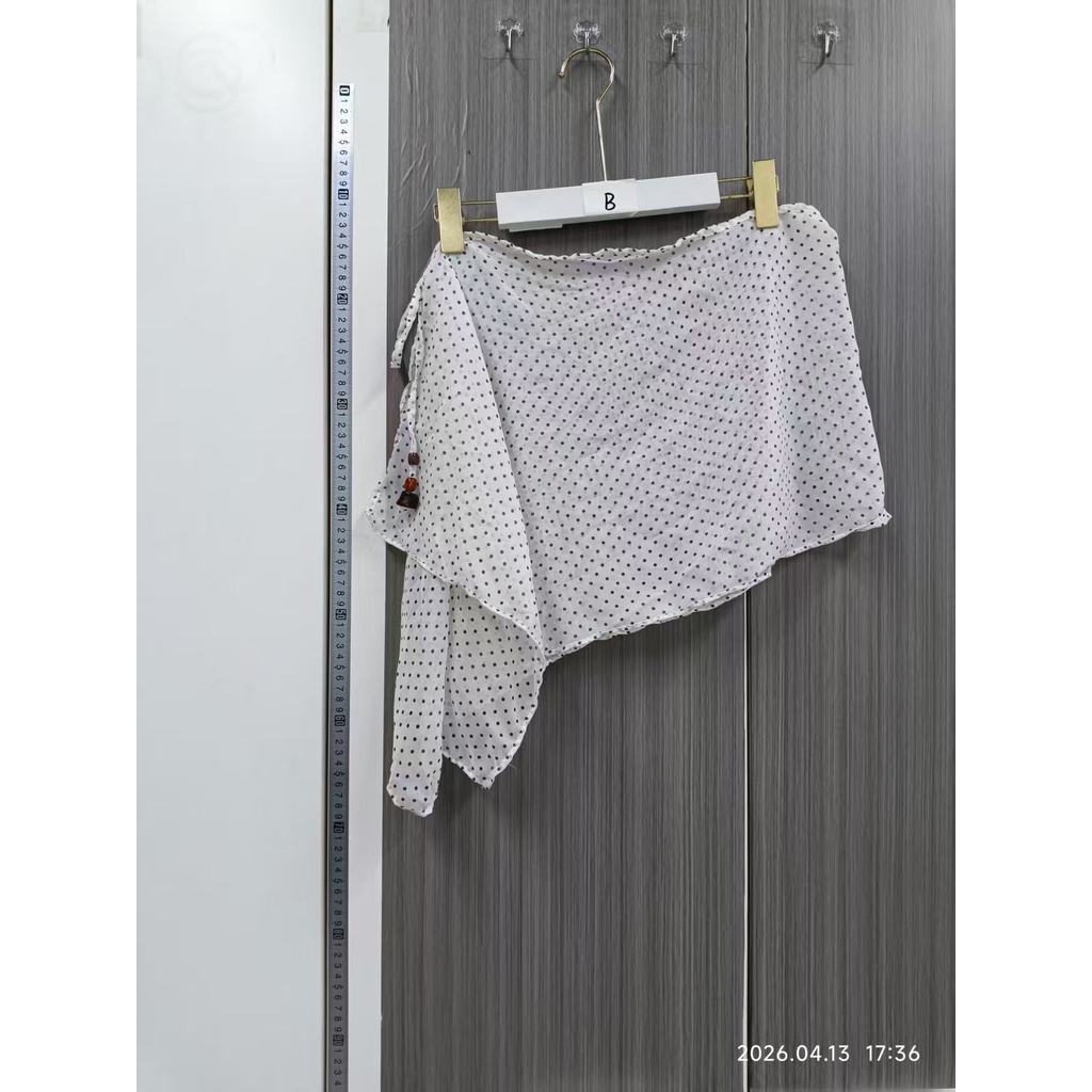 Milyfashion Quần Jean Overskirt Retro Chấm Bi Không Đều, Phù Hợp Mùa Xuân Hè và Kết Hợp Với Voan Váy