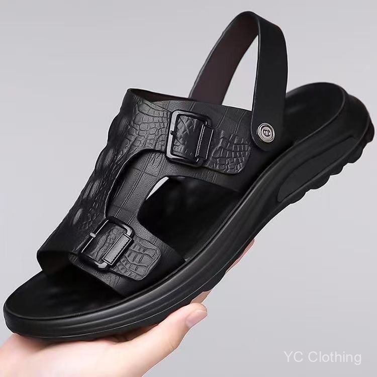 Dép nam màu trơn PVC phong cách Hàn Quốc Giày thông thường chống trượt