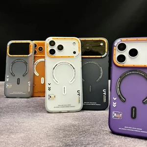 Ốp điện thoại IPhone 17 Pro max Vỏ bảo vệ da từ tính Cảm giác mờ Bán trong suốt 16pro Chống sốc 15 kim loại bao gồm tất cả