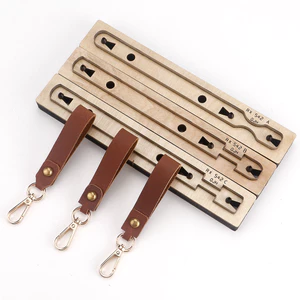 3 Loại Móc Khóa Dài DIY Handmade Khuôn Dao Da Cắt Dao Chất Liệu EDU4